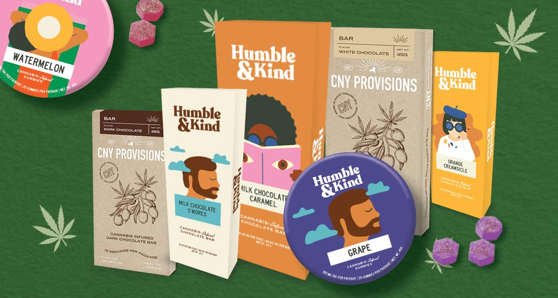 display of edible cannabis products from Verona Collective