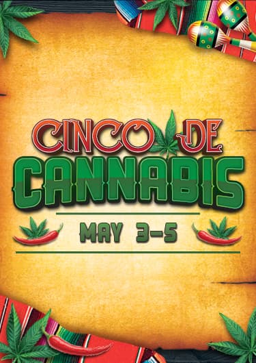 Cinco de Cannabis ad for Verona Collective May 3-5 2024